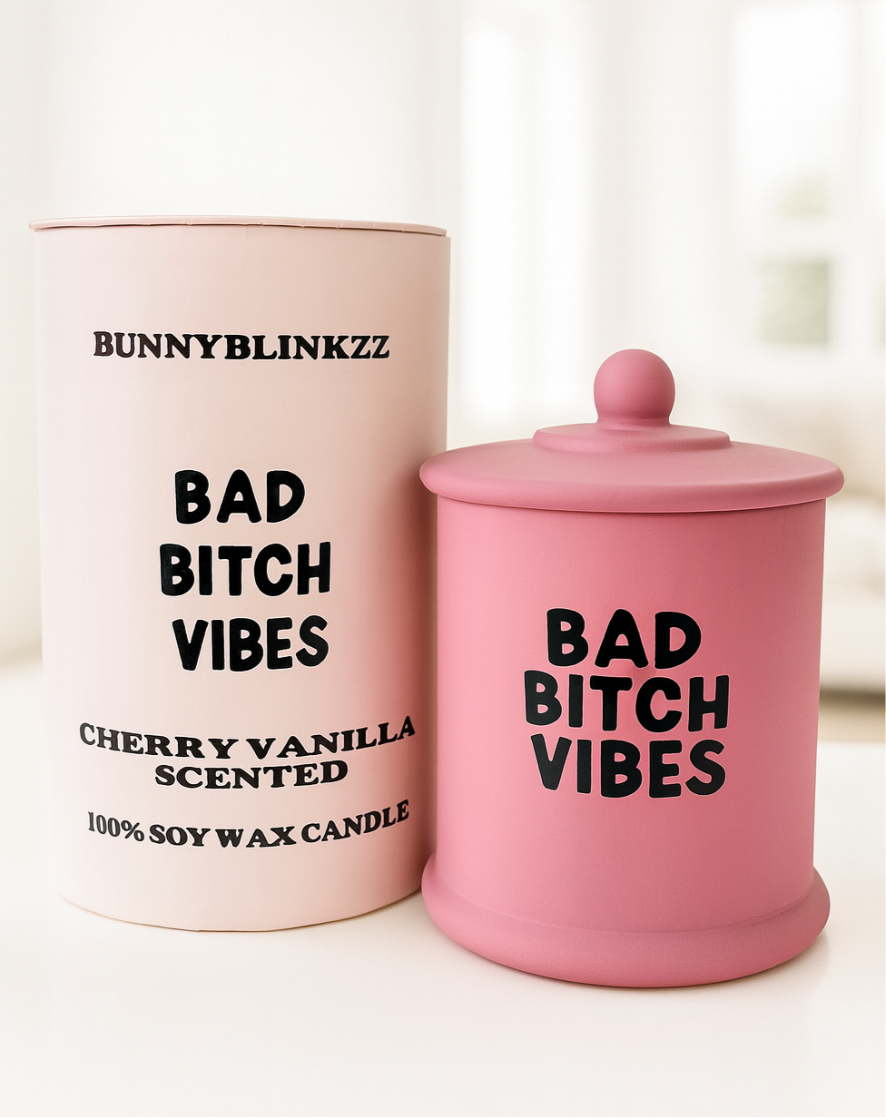BAD BITCH VIBES cherry + vanilla deluxe candle