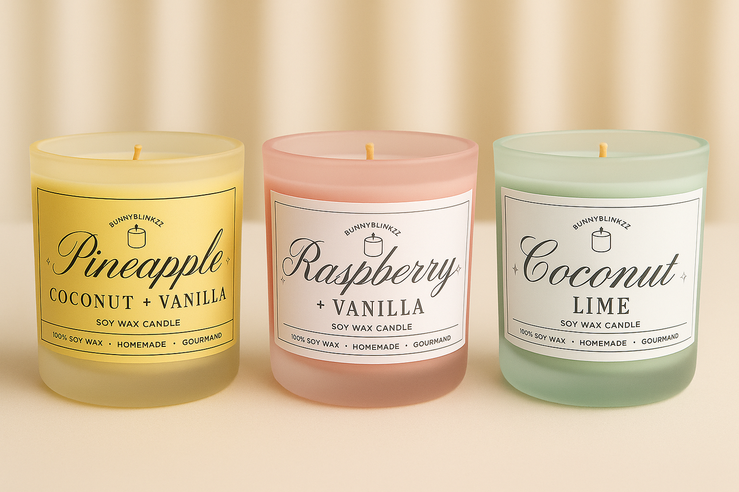 summer fruits candle collection